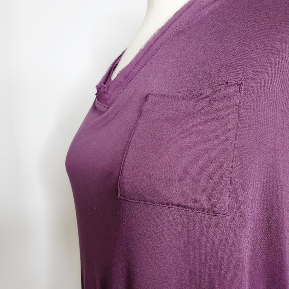 Purple Merona Long Sleeve Pocket Tee - Sz S (EUC) - Picture 3 of 11